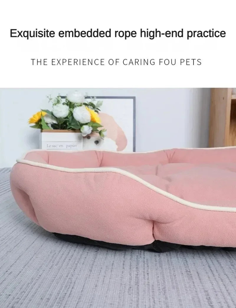 Plush Donut Dog Bed with Raised Edges