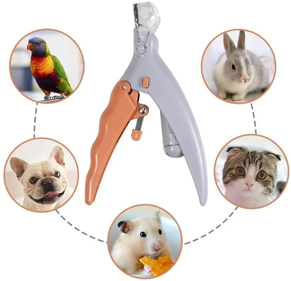 Stainless steel pet nail clippers with built-in LED light – photo 2