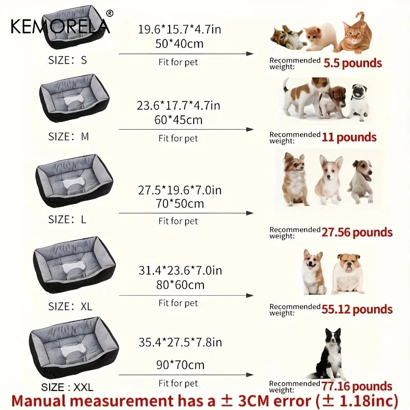 Plush dog bed with soft high-rebound filling – photo 6