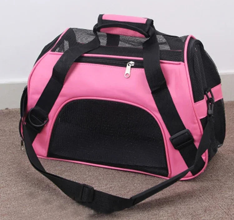 Foldable Mesh Pet Carrier Bag for Cats & Dogs
