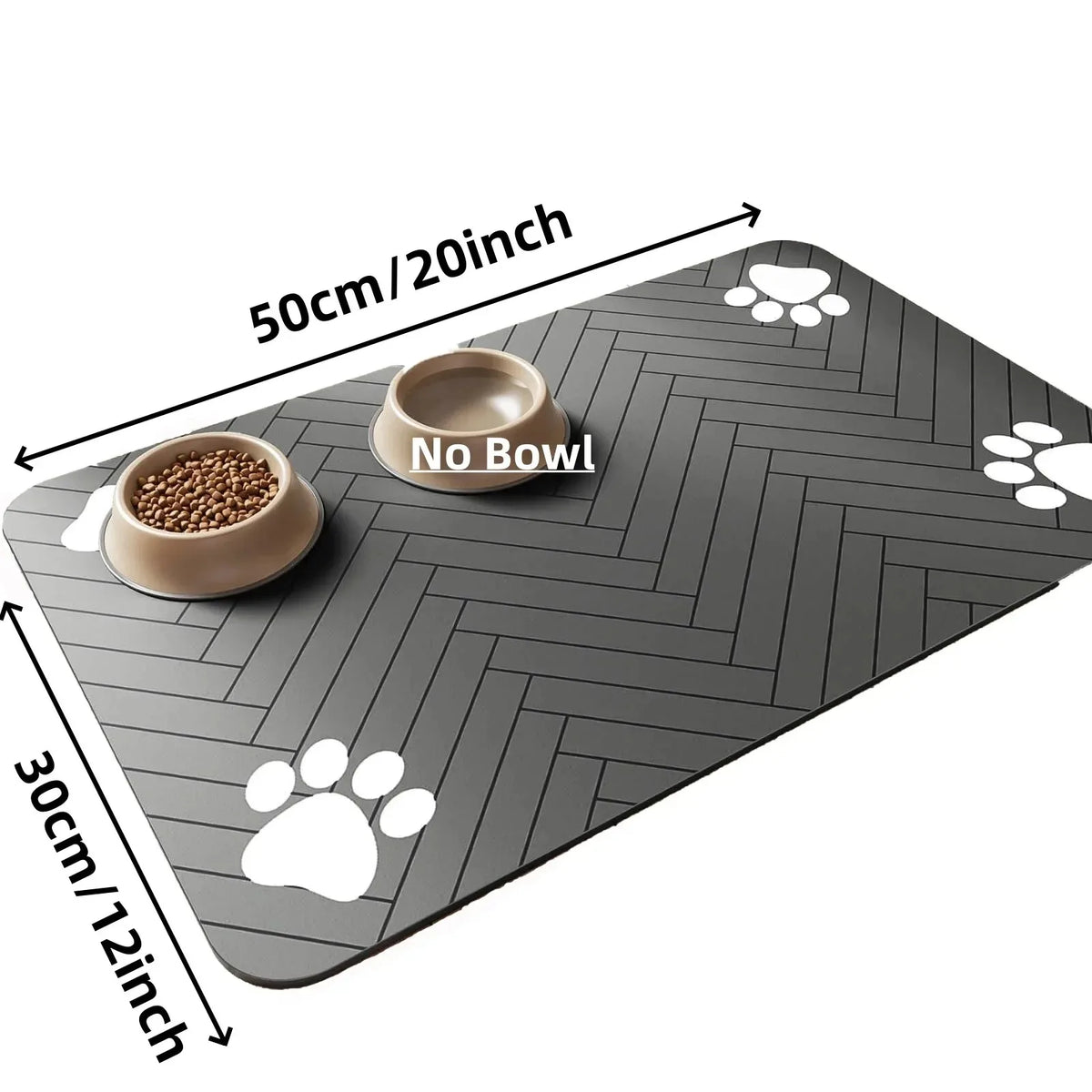 Absorbent Pet Feeding Mat with Non-Slip Backing