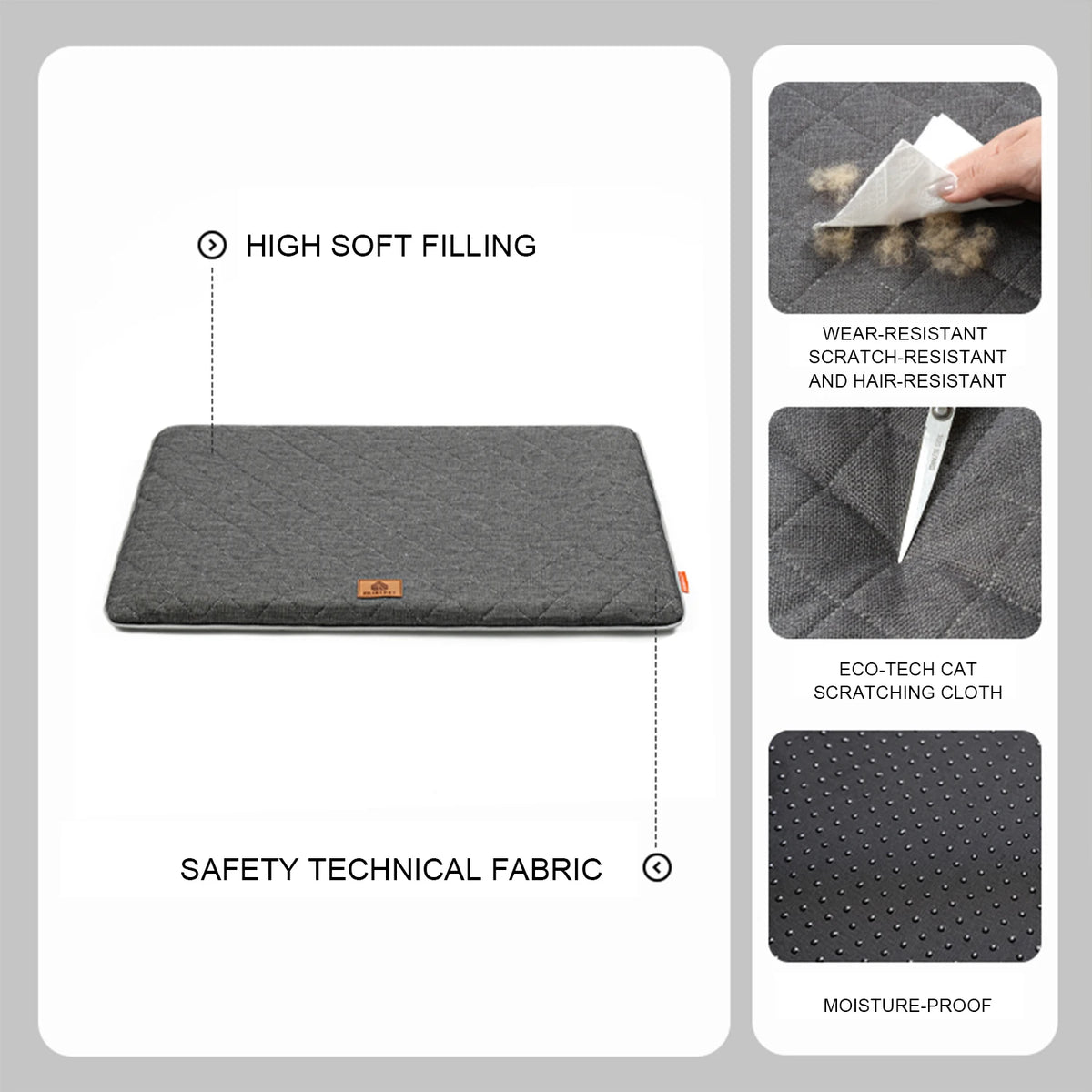 Soft washable dog crate mat with non-slip base – photo 9