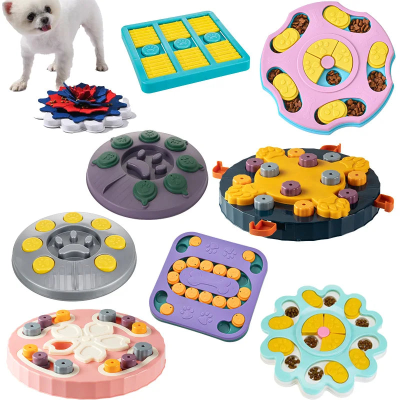 Slow feeder puzzle bowl for dogs and cats