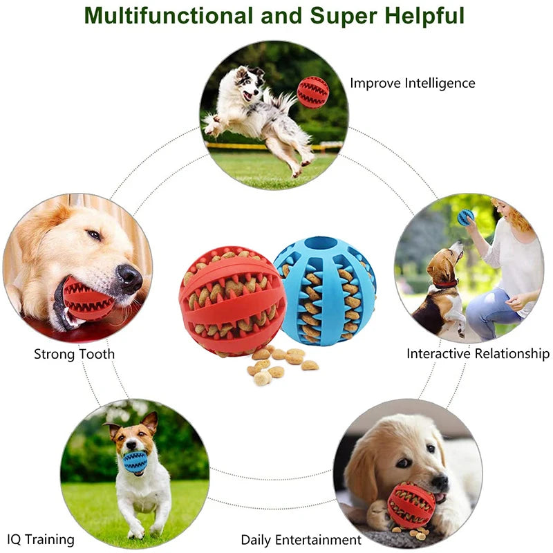 Natural rubber treat dispensing ball for dogs – photo 4