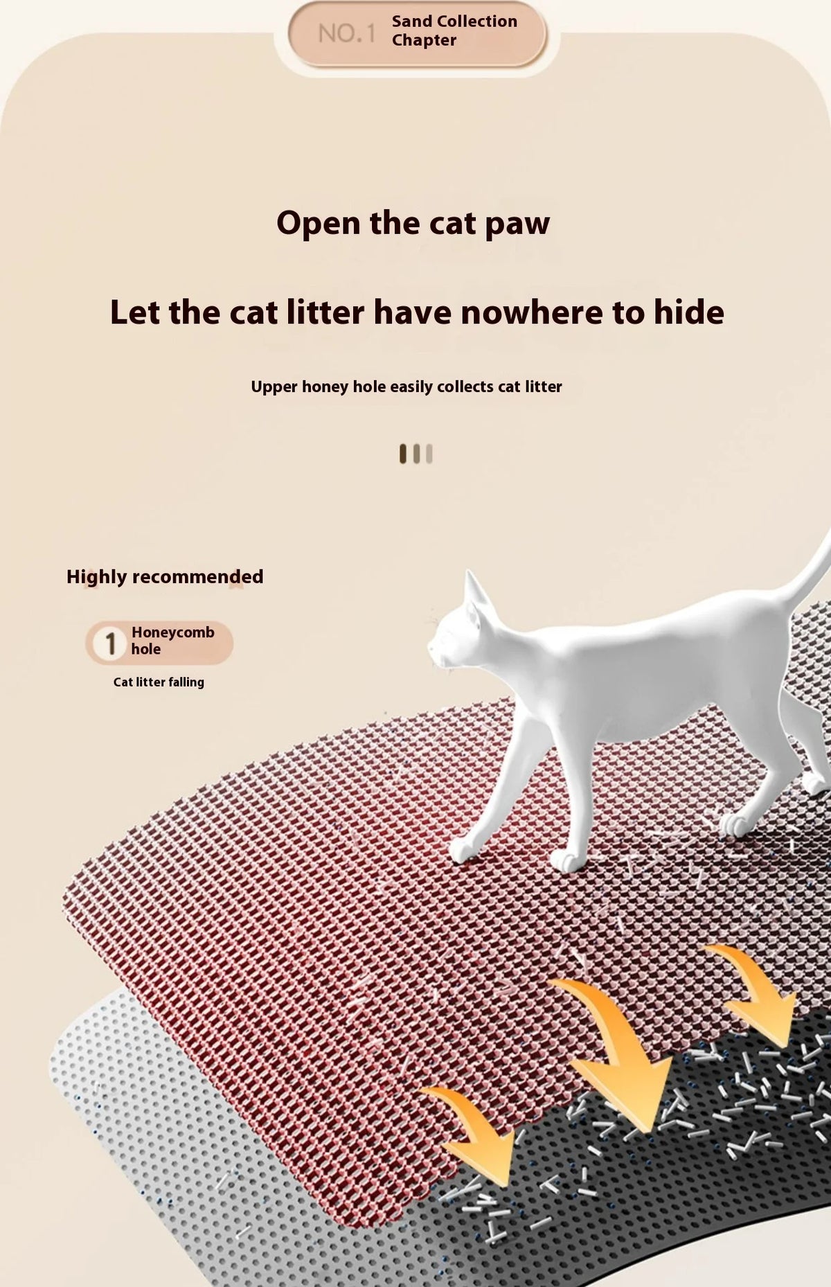 Two-layer cat litter mat in front of a litter tray – photo 9