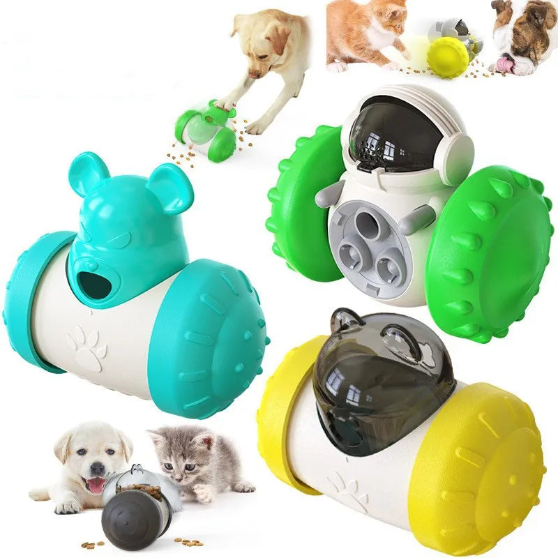 Robot-shaped treat dispenser wobble toy for dogs – photo 2