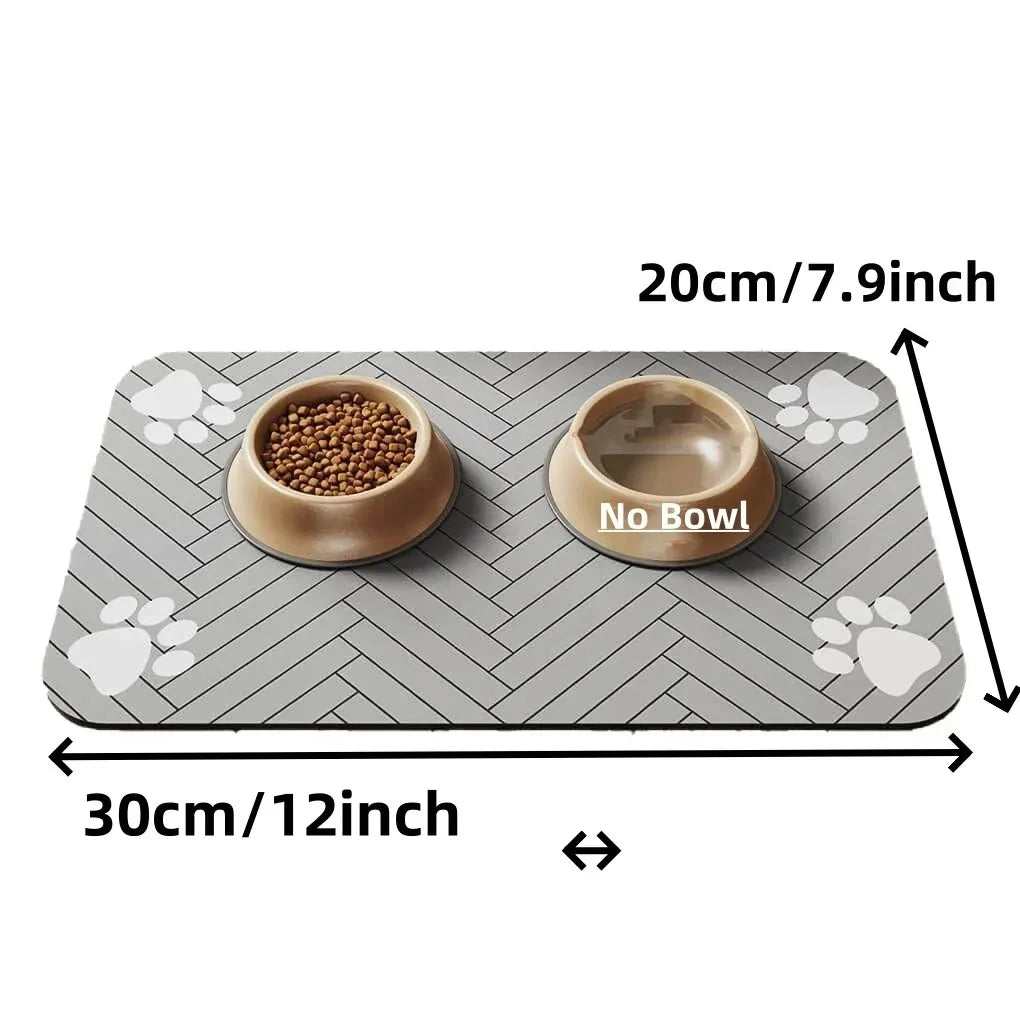 Absorbent pet feeding mat under food and water bowls – photo 12