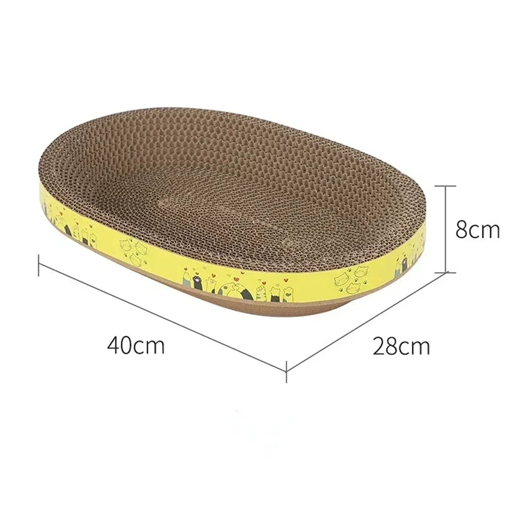 Oval Corrugated Cardboard Cat Scratcher