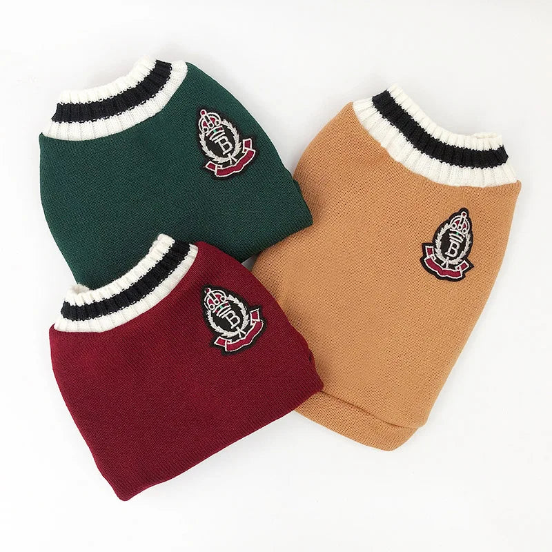Soft knitted jumper with animal pattern for dogs and cats – photo 2
