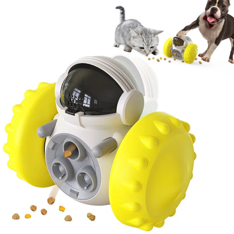Robot-shaped treat dispenser wobble toy for dogs – photo 3