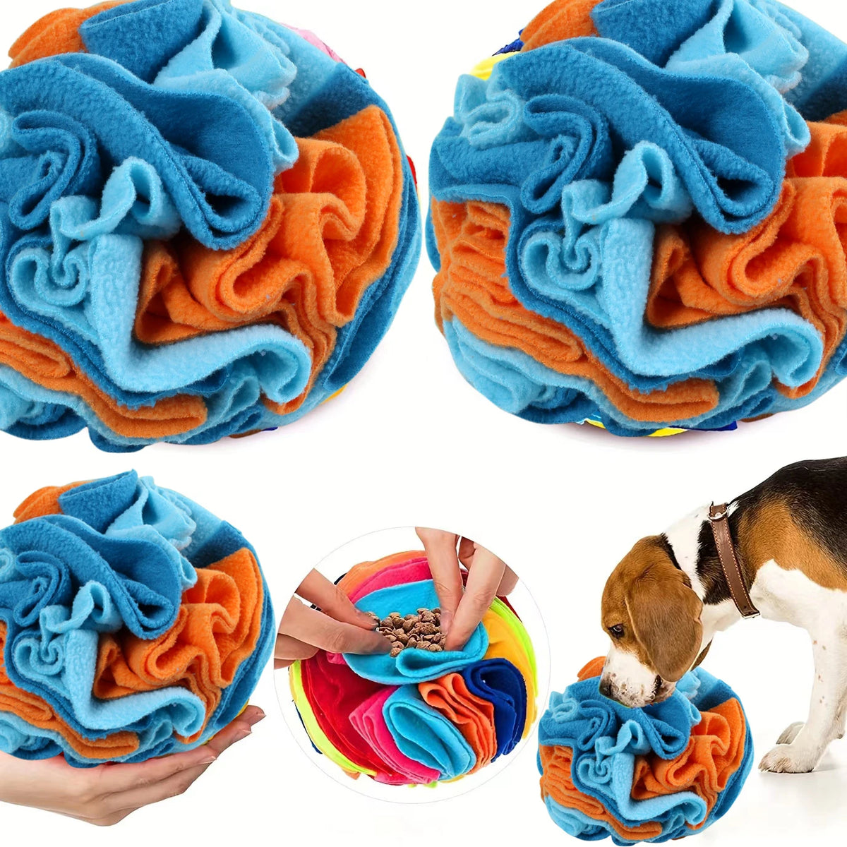 Snuffle Ball Dog Toy, Treat-Hiding Foraging Puzzle Ball for Dogs – photo 7