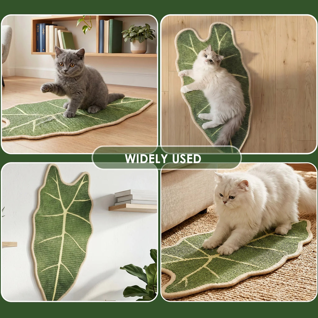 Leaf-Shaped Sisal Cat Scratching Mat