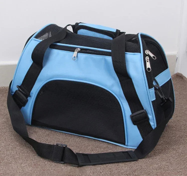 Foldable Mesh Pet Carrier Bag for Cats & Dogs