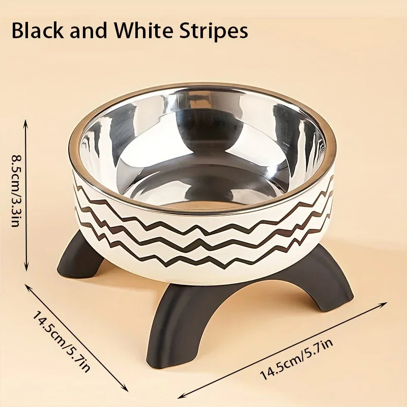 Raised Stainless Steel Bowl for Cats & Small Dogs