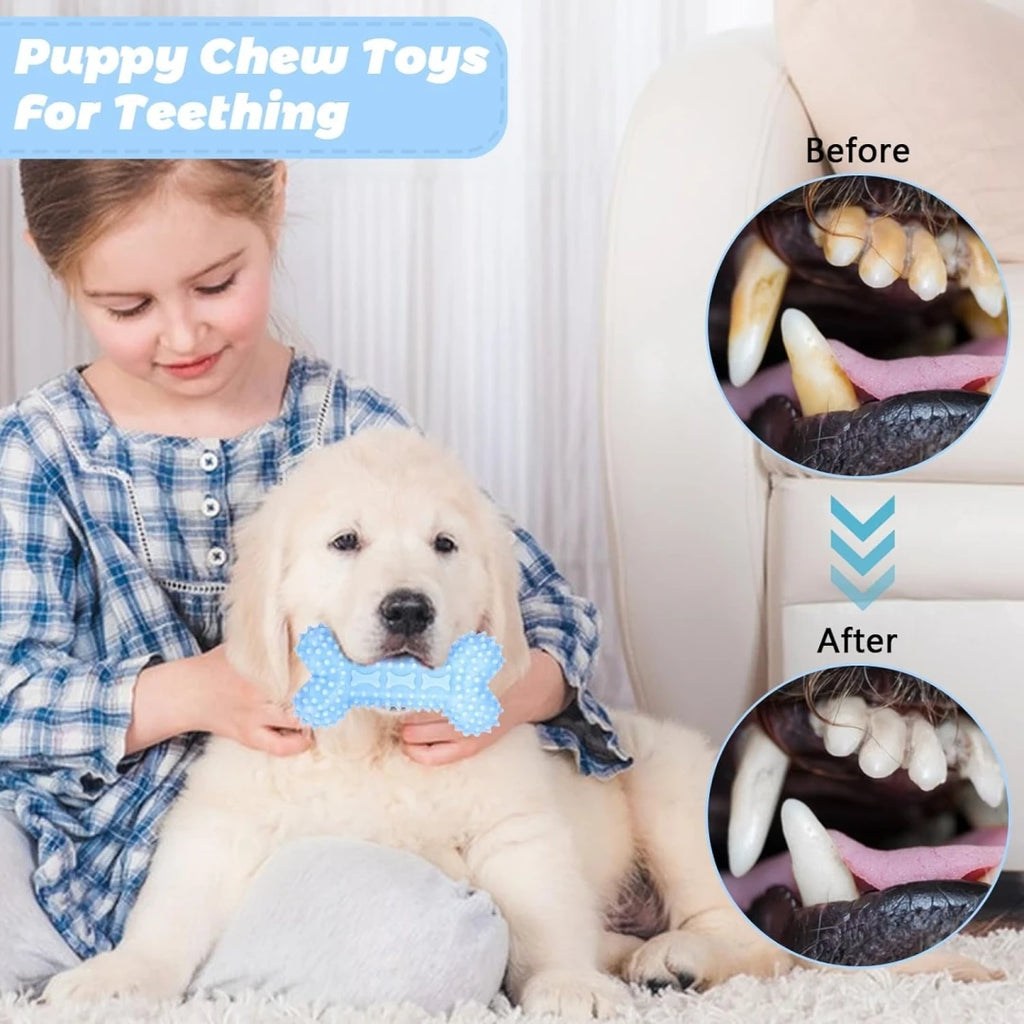 Set of three soft rubber puppy chew toys – photo 6