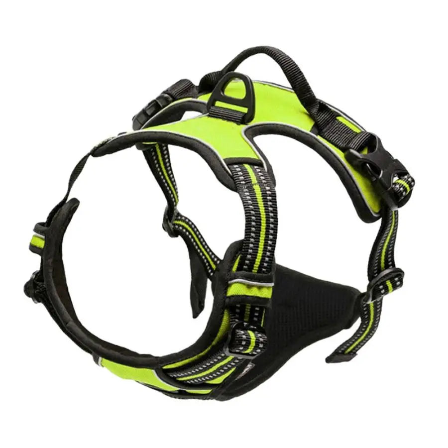 Reflective nylon dog harness with front clip and handle – photo 12