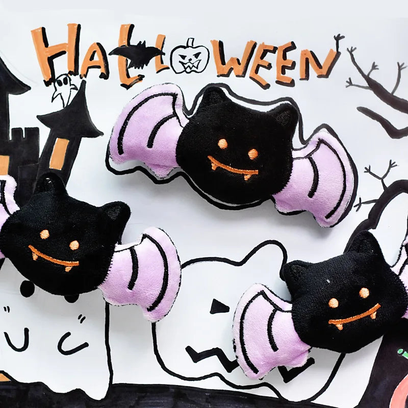 Halloween ghost and pumpkin squeaky plush dog toys, photo 4