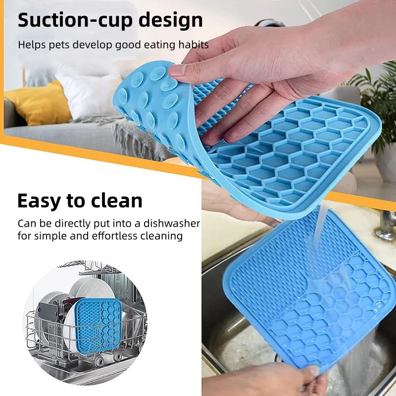 Dog Lick Mat with Suction Cups, Silicone Slow Feeder Mat 15.5cm – photo 6