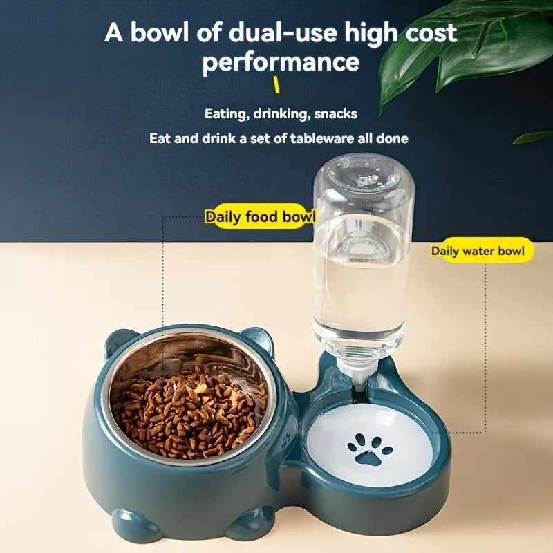 Gravity pet food feeder and water dispenser set – photo 2