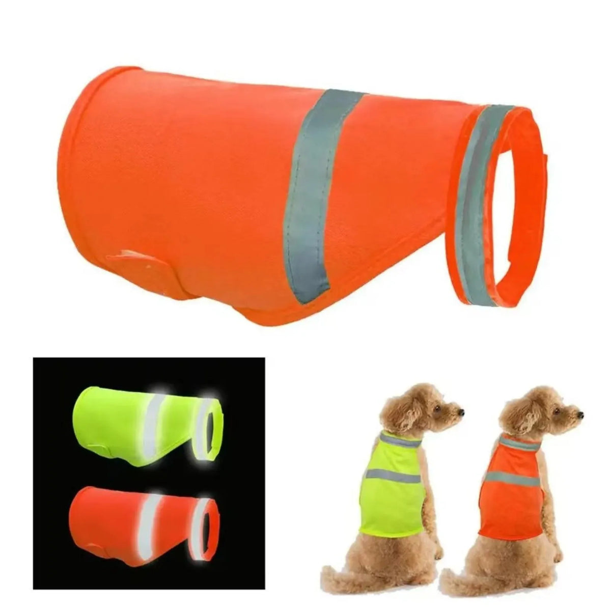 Dog wearing a reflective high-visibility vest – photo 5