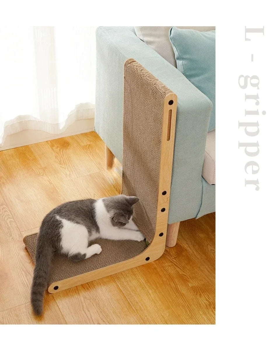 L-Shaped Cardboard Cat Scratcher