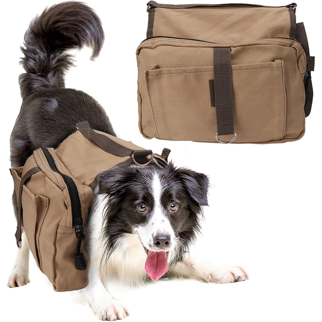 Canvas Saddle Bag Backpack for Dogs – photo 2