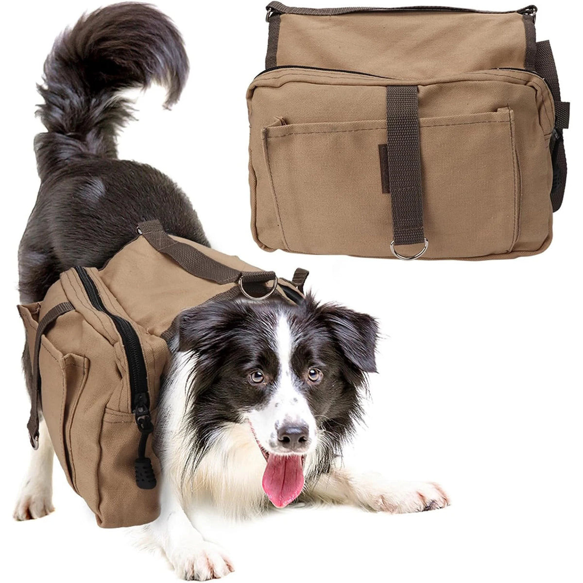 Canvas Saddle Bag Backpack for Dogs – photo 2