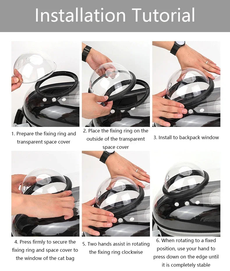 Clear Bubble Pet Carrier Backpack for Cats