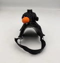Cat wearing a headless horseman rider costume harness – photo 7