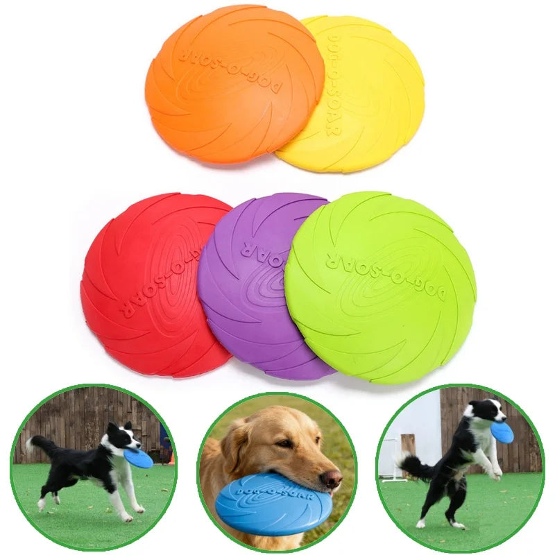 Colourful soft silicone flying disc toy for dogs – photo 7