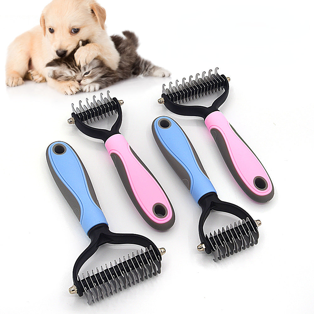 Stainless steel deshedding brush for cats and dogs – photo 7