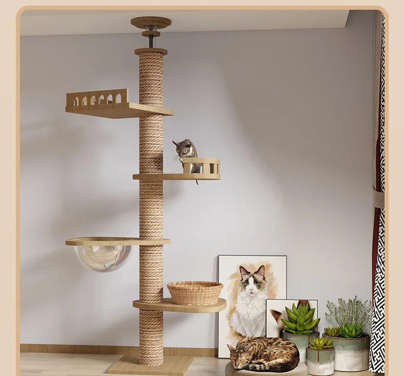 Adjustable Floor-to-Ceiling Cat Tree 250–270cm