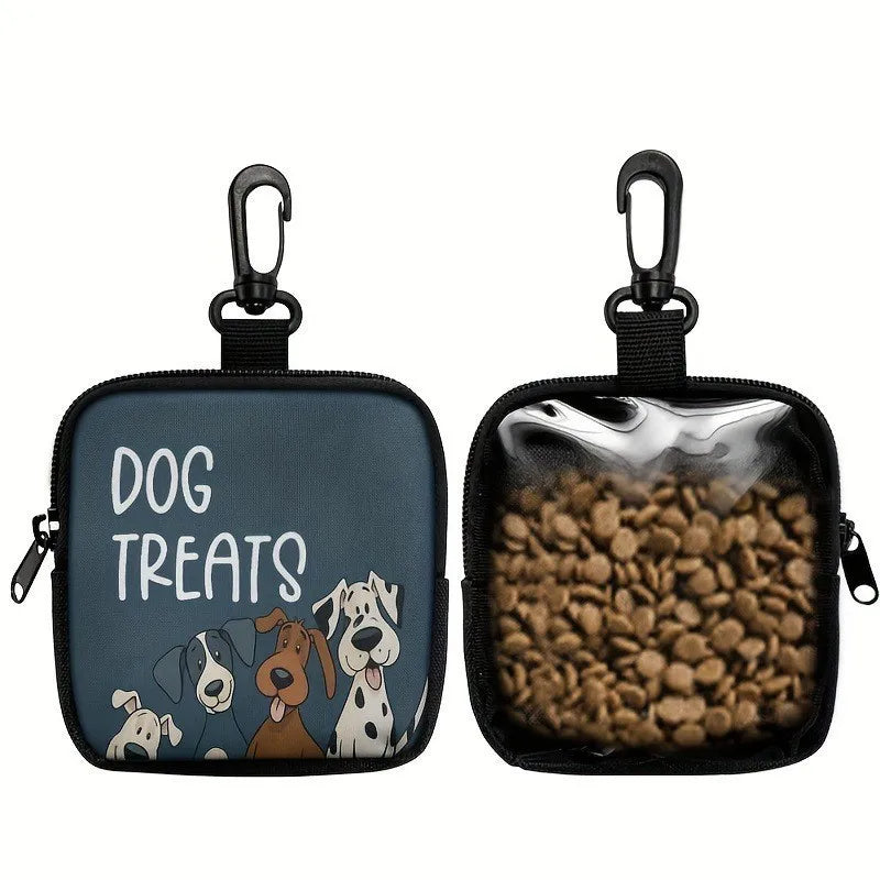 Dog Treat Pouch with Clear Window & Clip-On Hook