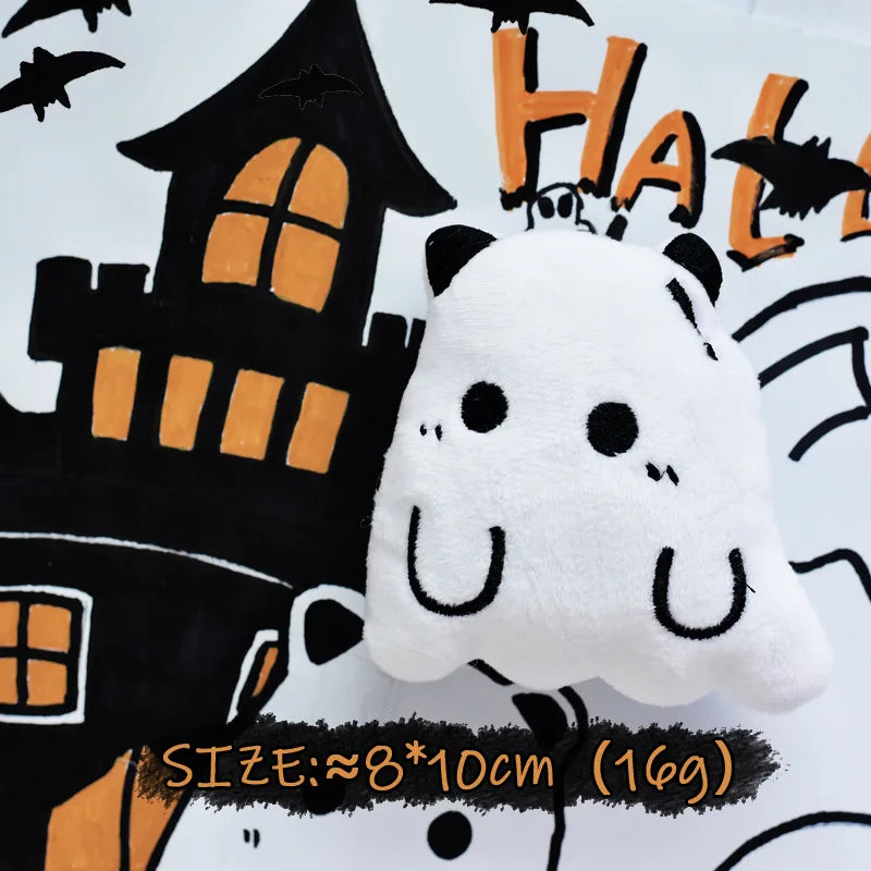 White ghost squeaky plush dog toy