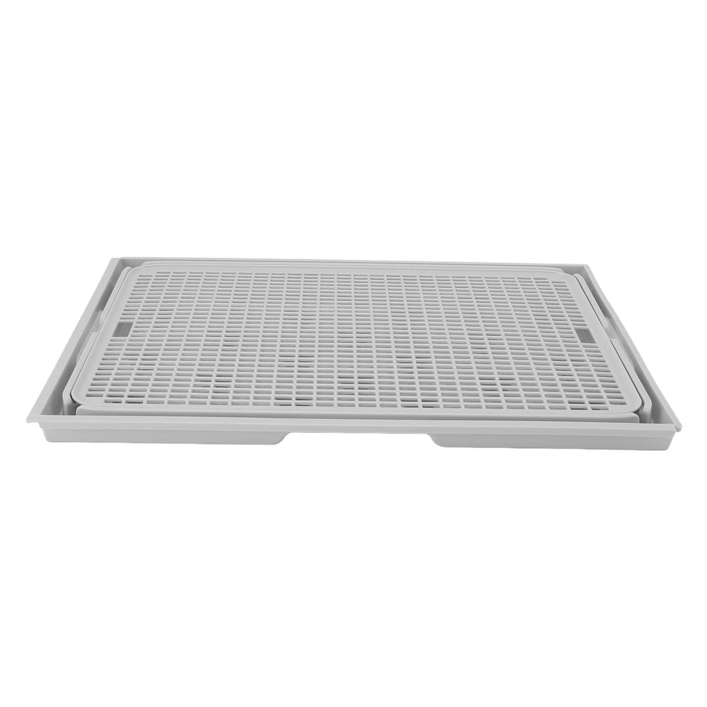 Double-layer plastic cat litter mat in front of a litter box – photo 3