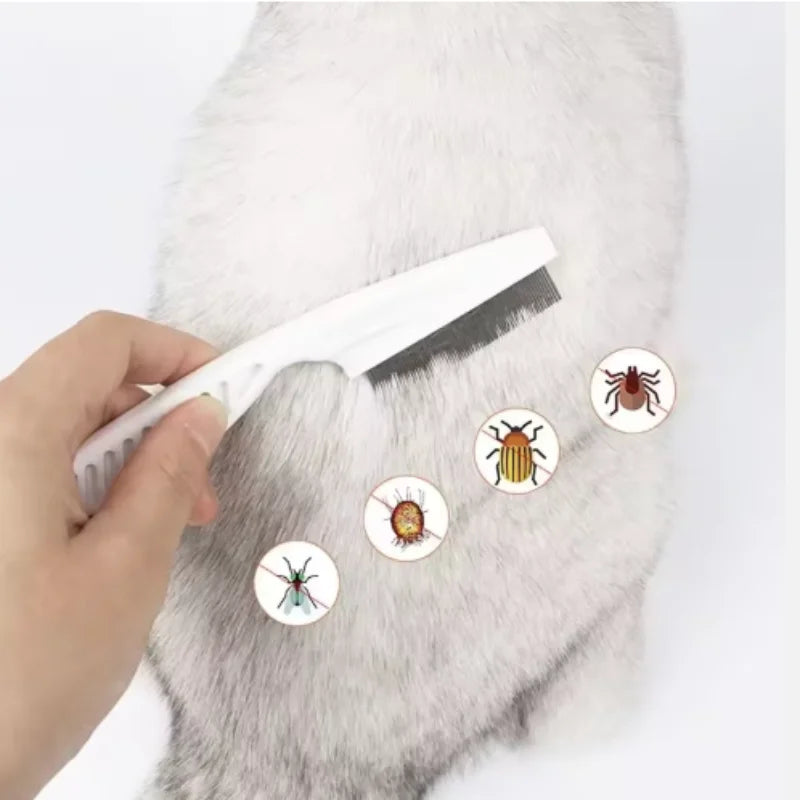 Stainless steel flea comb for cats and dogs – photo 11