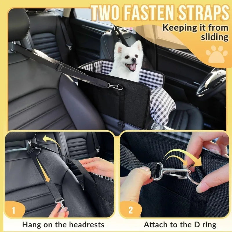 Console Dog Car Seat & Carrier, Centre Booster Seat for Small Pets – photo 3