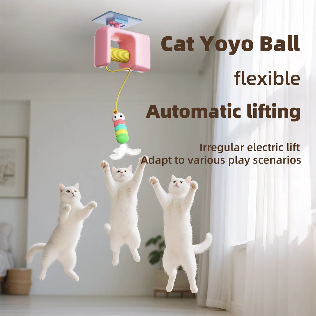 Electric hanging flying bird cat toy on a door frame – photo 2