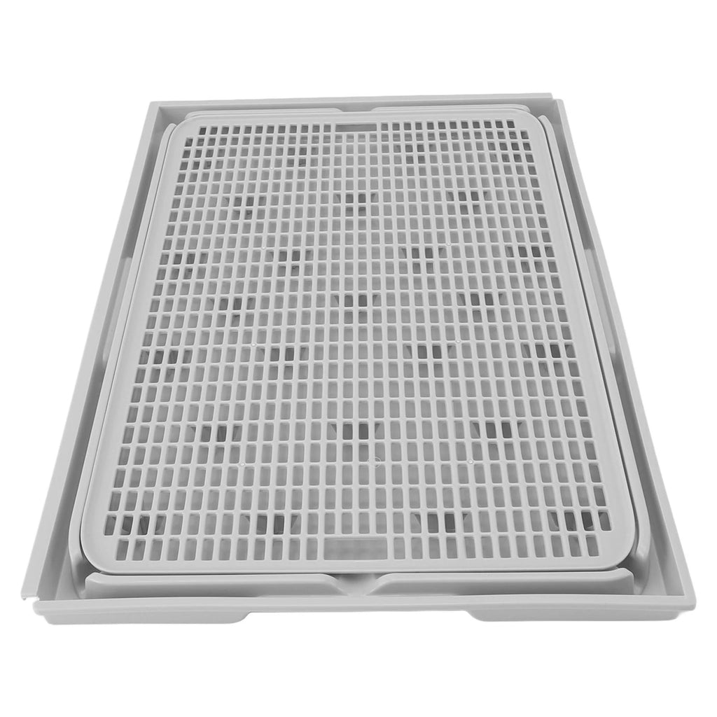 Double-layer plastic cat litter mat in front of a litter box – photo 4