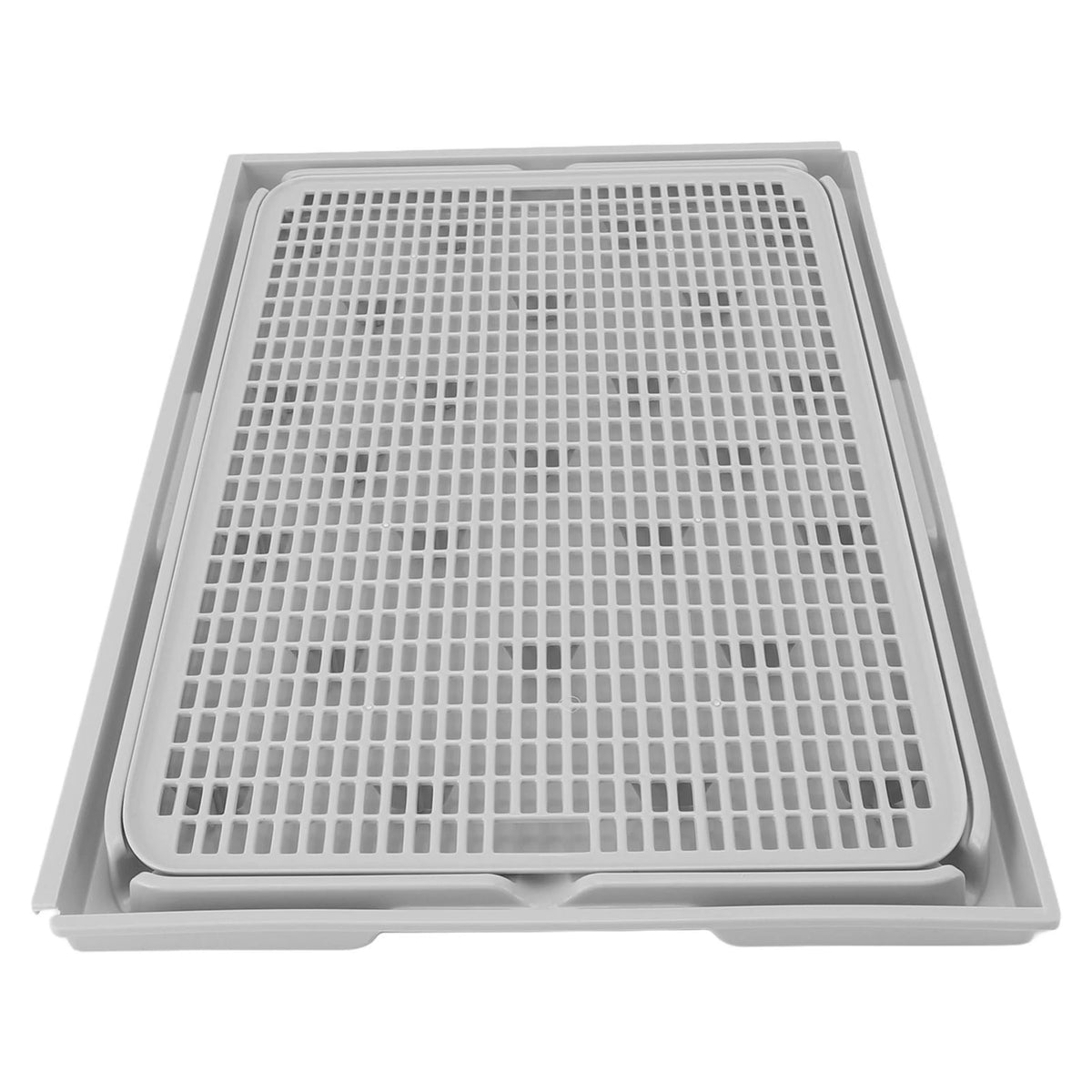 Double-layer plastic cat litter mat in front of a litter box – photo 4