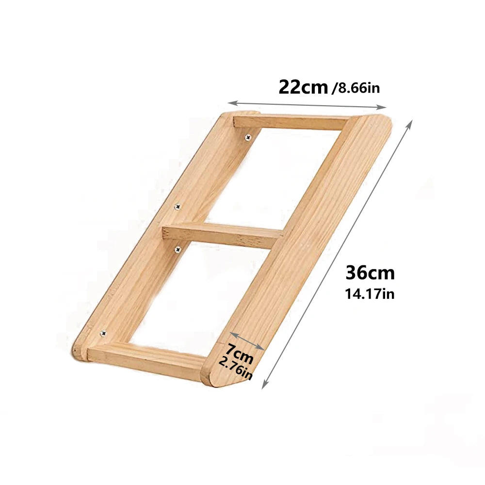 Wall-Mounted Pine Cat Shelves & Perches
