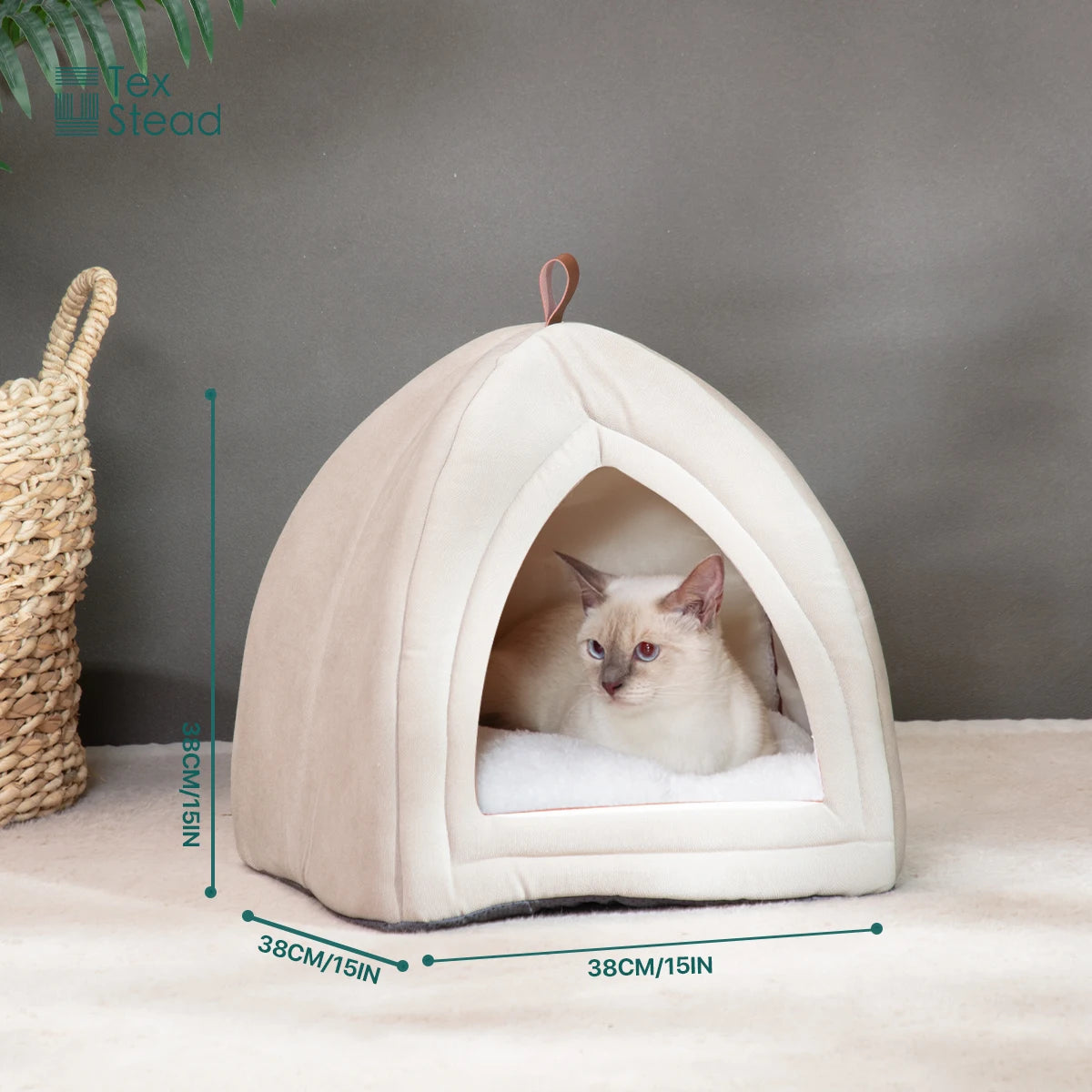 Foldable Velvet Cat Cave Bed 38cm