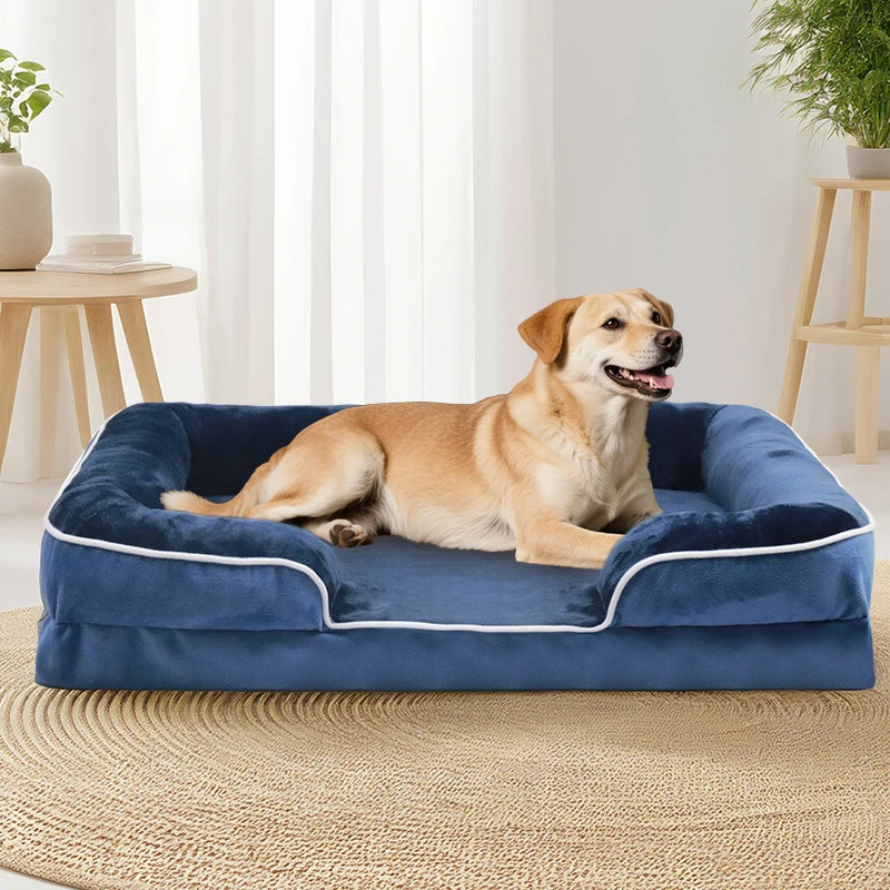 Large dog sofa bed with removable cover