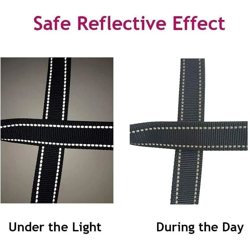 Reflective polyester lead for dogs and cats – photo 6