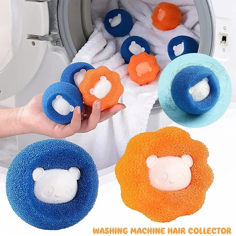 Blue and orange pet hair remover laundry balls – photo 9
