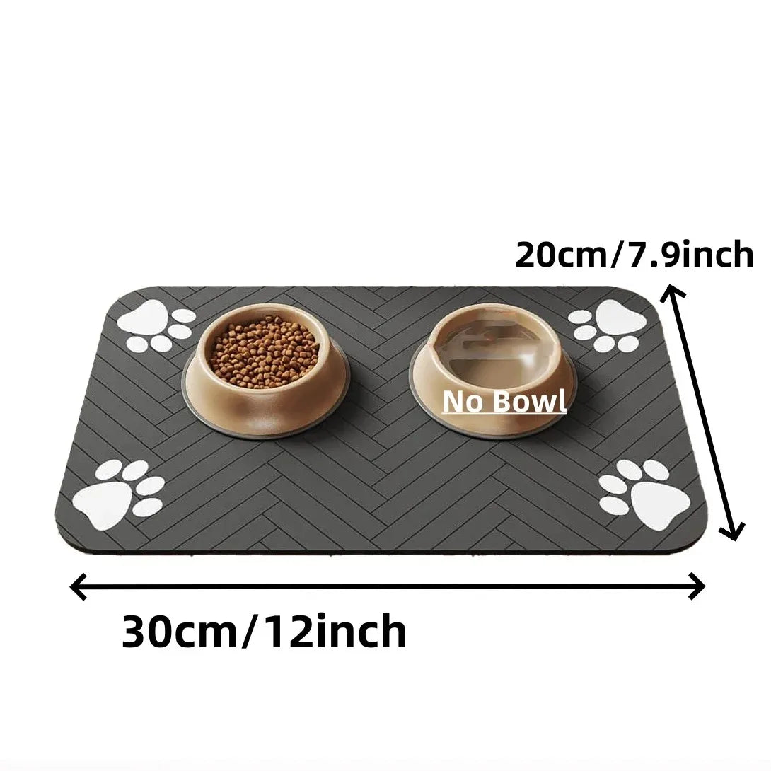 Absorbent Pet Feeding Mat with Non-Slip Backing
