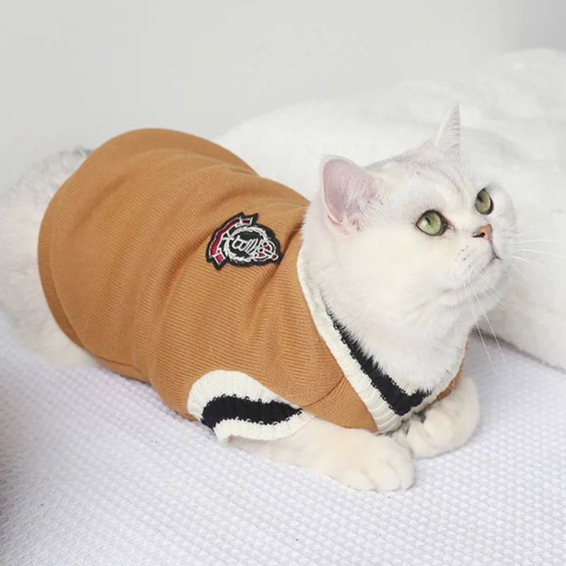 Soft knitted jumper with animal pattern for dogs and cats – photo 5