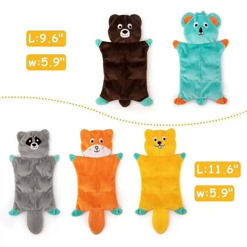 Animal-shaped plush squeaky dog toy – photo 6