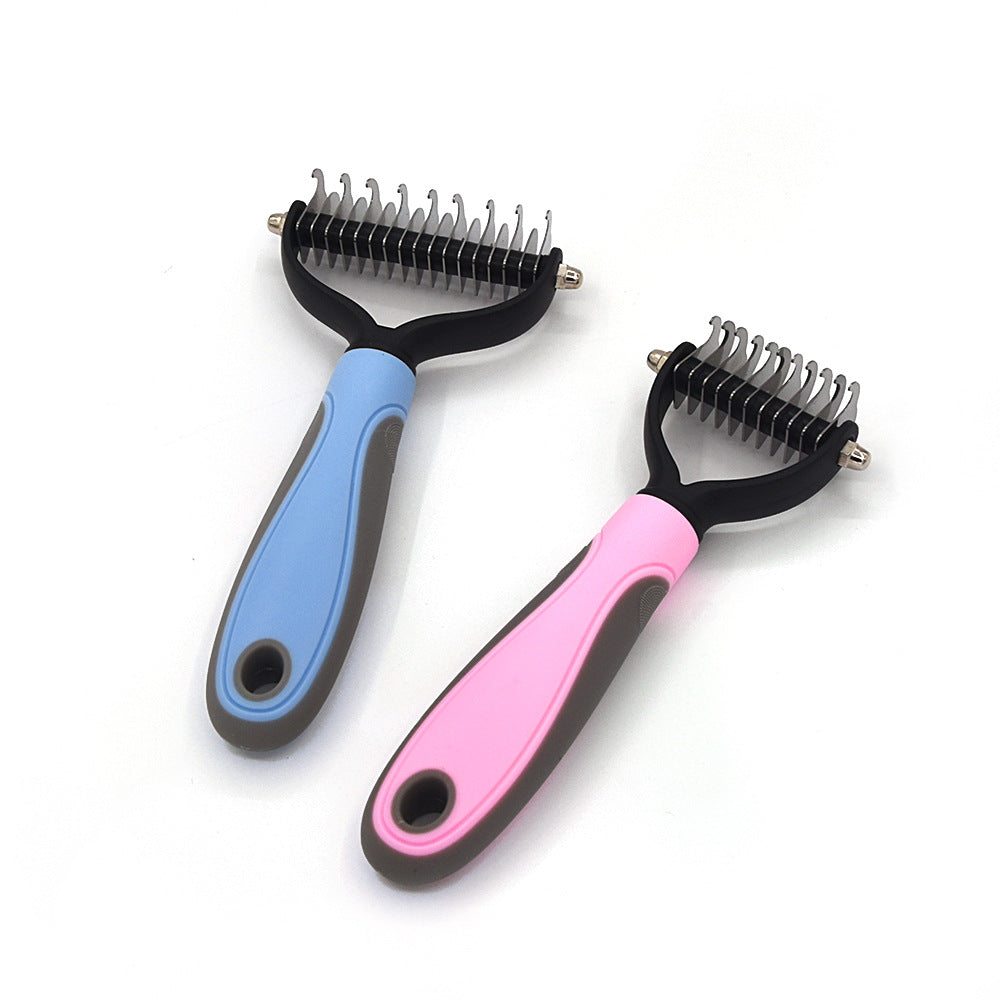Stainless steel deshedding brush for cats and dogs – photo 11