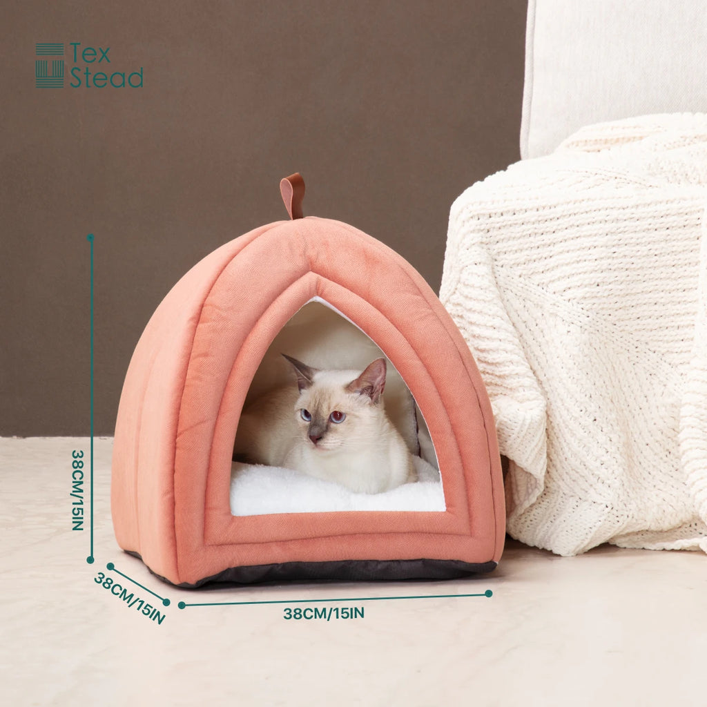 Foldable Velvet Cat Cave Bed 38cm